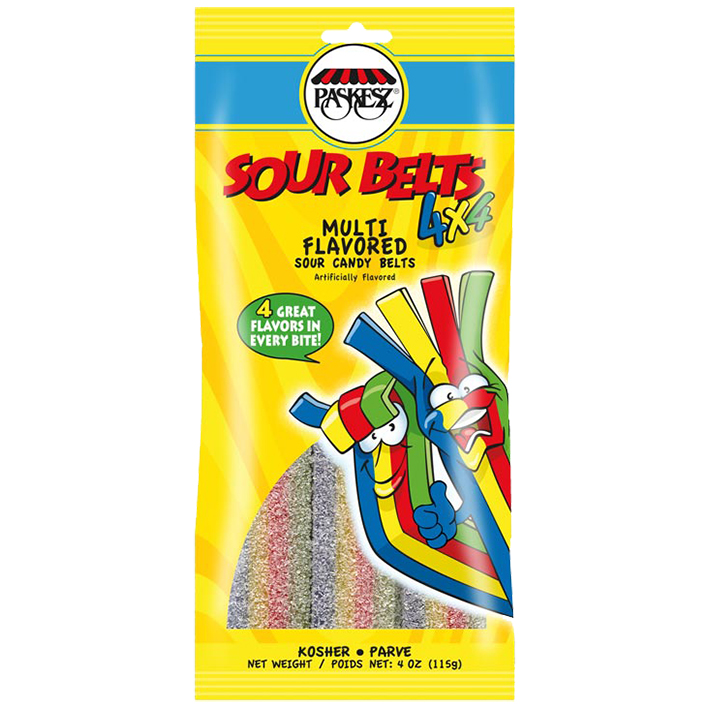 PASKESZ - Sour Belts Candy 4X4 (4 Flavours)